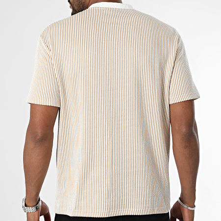 Project X Paris - Tee Shirt A Rayures 2310031 Blanc Beige