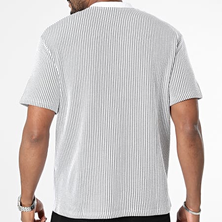 Project X Paris - Tee Shirt A Rayures 2310031 Blanc Gris