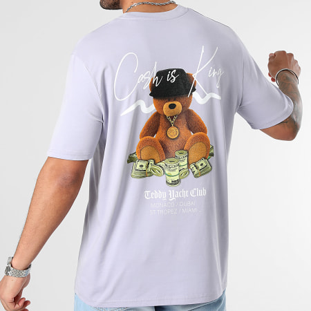 Teddy Yacht Club - Tee Shirt Oversize Cash Is King Lavande