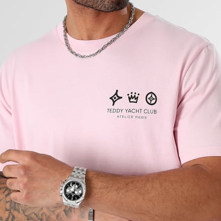 Teddy Yacht Club - Camiseta oversize Atelier Paris Rosa Negro