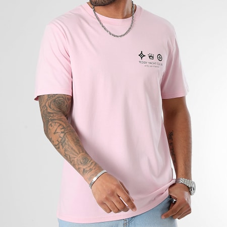 Teddy Yacht Club - Camiseta oversize Atelier Paris Rosa Negro