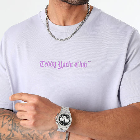 Teddy Yacht Club - Oversized Art-serie Dripping Purple T-shirts