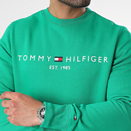 Tommy Hilfiger - Tommy Logo Sudadera cuello redondo 1596 Verde