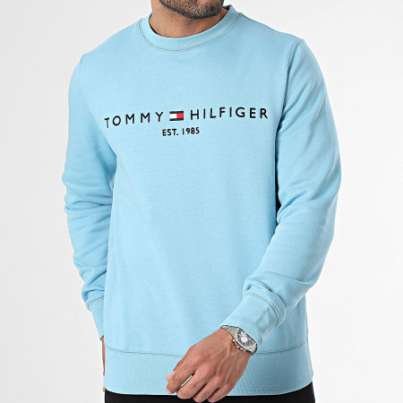 Tommy Hilfiger - Tommy Logo Felpa girocollo 1596 Azzurro