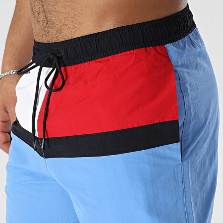 Tommy Hilfiger - Pantaloncini da bagno con coulisse 3259 Azzurro Bianco Rosso Blu Navy