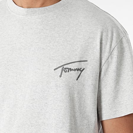 Tommy Jeans - Tee Shirt Regular Signature 7994 Gris Chiné
