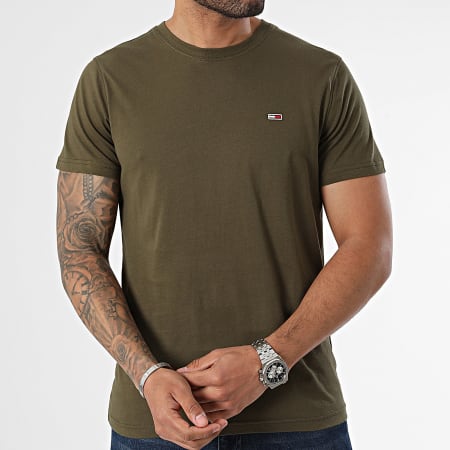 Tommy Jeans - Set di 2 camicie slim in jersey 5381 Beige Verde Khaki