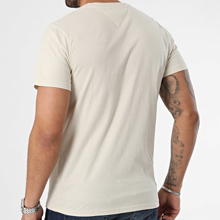 Tommy Jeans - Lot De 2 Tee Shirts Slim Jersey 5381 Beige Vert Kaki