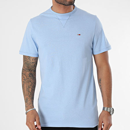Tommy Jeans - Slim Rib Detail Tee Shirt 8649 Azul claro