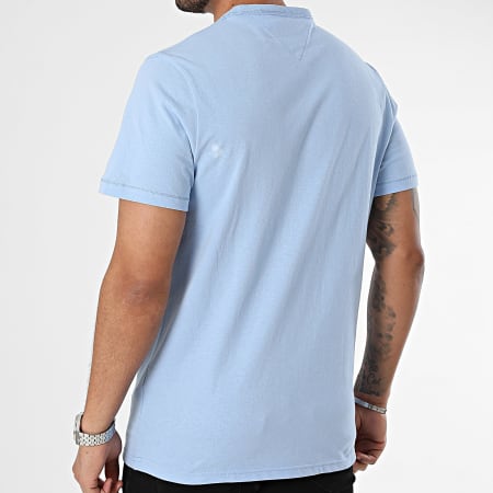 Tommy Jeans - Maglietta Slim con dettaglio a coste 8649 Azzurro