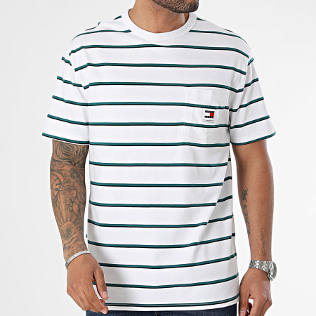 Tommy Jeans - Tee Shirt Easy Stripe 8659 Blanc