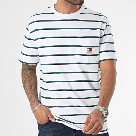 Tommy Jeans - Camiseta Easy Stripe 8659 Blanca