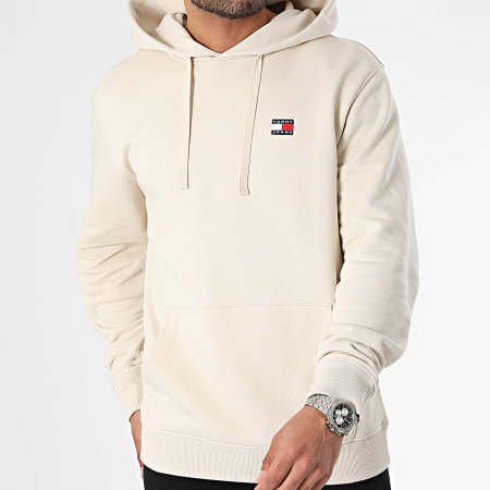 Tommy Jeans - Sudadera con capucha Badge 7988 Beige