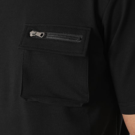 Classic Series - Set di maglietta nera con tasca e pantaloncini cargo