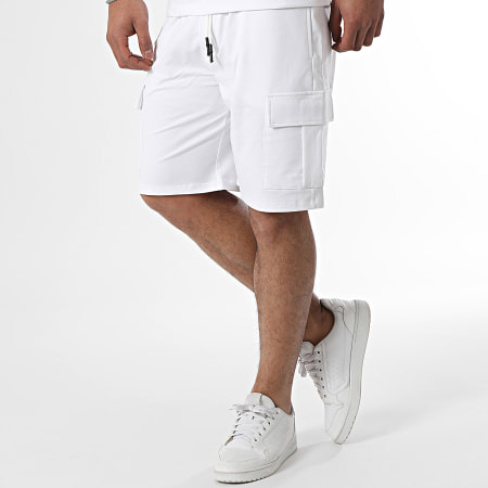 Classic Series - Conjunto de camiseta blanca y pantalón corto tipo cargo