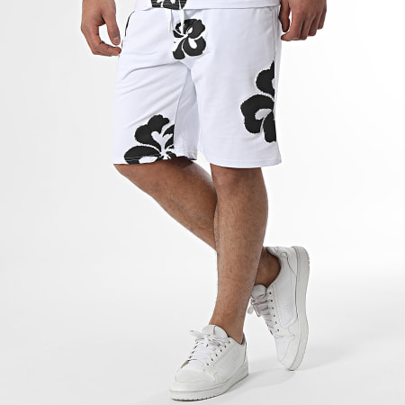 Classic Series - Conjunto de camiseta blanca y pantalón corto de jogging
