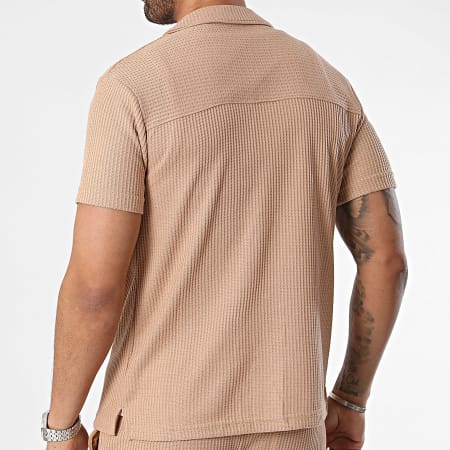 Classic Series - Set camicia a maniche corte e pantaloncini da jogging color cammello
