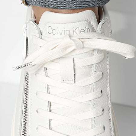 Calvin Klein - Baskets Low Top Lace Up Zip 1475 Triple White