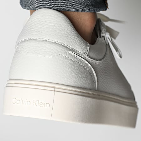 Calvin Klein - Zapatillas Low Top Lace Up Zip 1475 Triple Blanco