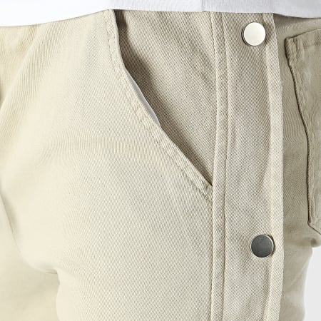 Ikao - Jeans beige dal taglio regolare