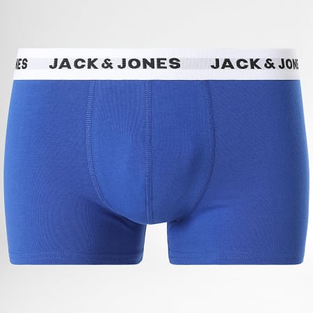 Jack And Jones - Set di 5 boxer Bianco Nero Heather Grigio Arancione Blu Reale Navy