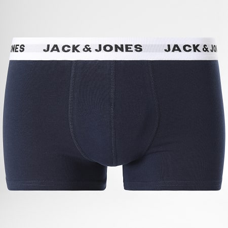 Jack And Jones - Lot De 5 Boxers White Noir Gris Chiné Orange Bleu Roi Bleu Marine