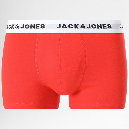 Jack And Jones - Lot De 5 Boxers White Noir Gris Chiné Orange Bleu Roi Bleu Marine