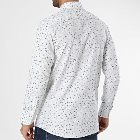 Selected - Chemise Manches Longues Ethan Blanc Floral