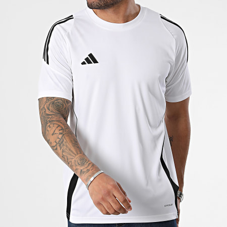 Adidas Sportswear - Tee Shirt A Bandes Tiro24 IS1019 Blanc