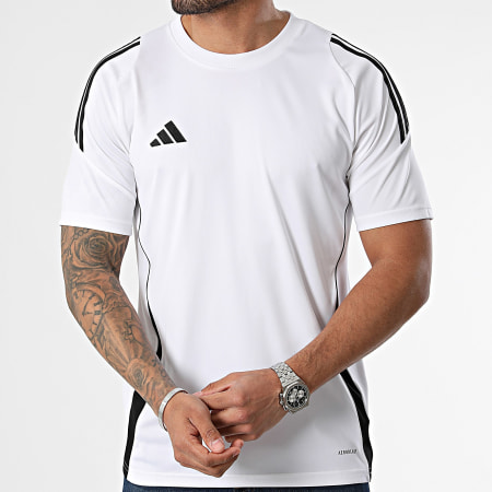 Adidas Performance - Tiro24 IS1019 Camiseta a rayas blanca