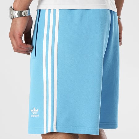 Adidas Originals - IR8008 Pantaloncini da jogging a 3 strisce Azzurro