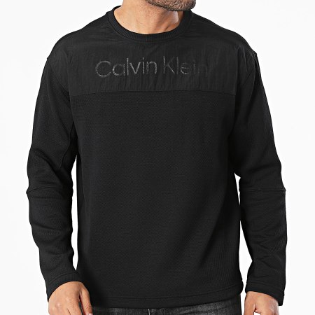 Calvin Klein - Sudadera de cuello redondo GMS4W338 Negro