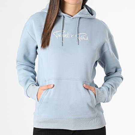 Project X Paris - Dames Hoodie F222138 Lichtblauw