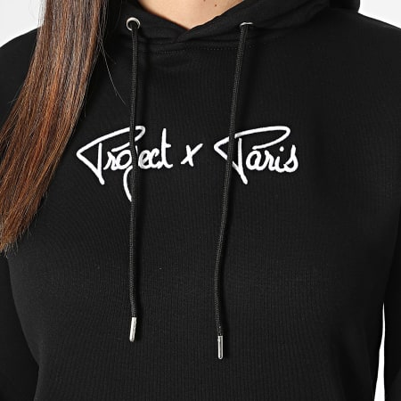 Project X Paris - Sudadera con capucha para mujer F222138 Negro