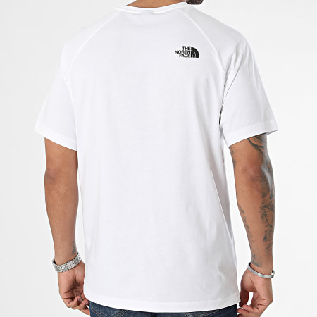 The North Face - Tee Shirt Raglan Redbox A87NJ Blanc