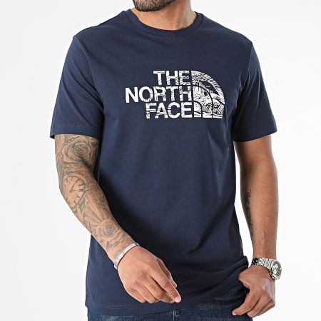 The North Face - Woodcut Dome A87NX Camiseta azul marino