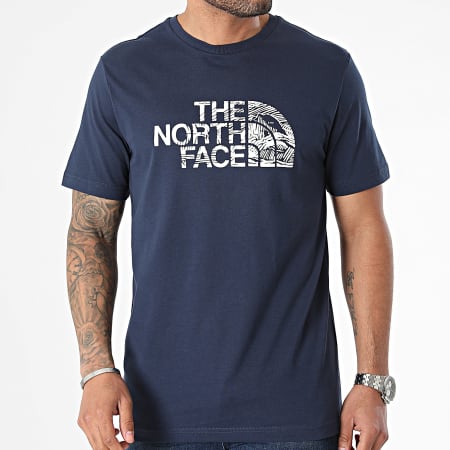 The North Face - Woodcut Dome A87NX Camiseta azul marino
