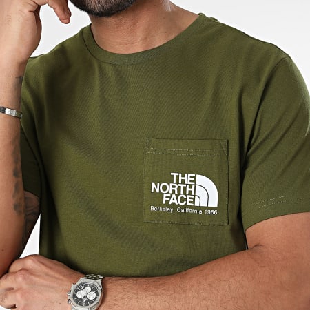 The North Face - Maglietta tascabile Berkeley California A87U2 Verde Khaki