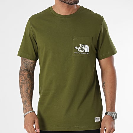 The North Face - Tee Shirt Poche Berkeley California A87U2 Vert Kaki