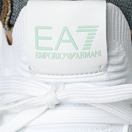 EA7 Emporio Armani - X8X175-XK380 Blanco Dusty Acqua Training Sneakers
