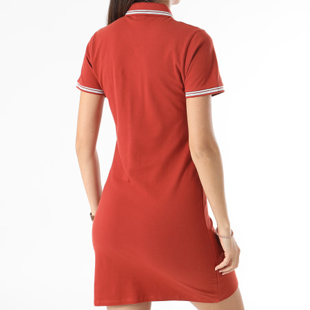 Kaporal - Vestido de Polo de Manga Corta para Mujer Julix Brique Rojo Plata