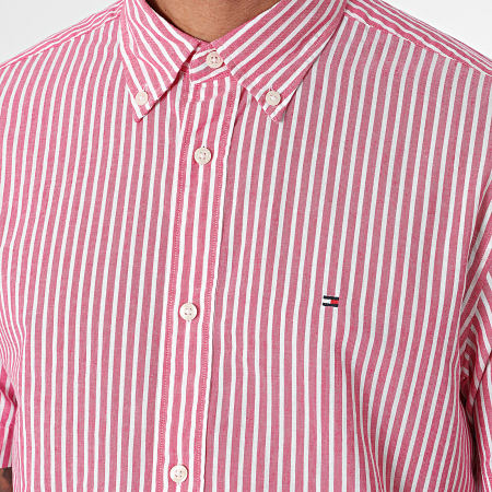 Tommy Hilfiger - Classic Stripe Camisa Manga Corta 4599 Rosa Blanco