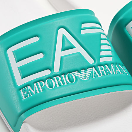 EA7 Emporio Armani - Claquettes XCP001-XCC22 White Spectra Green Sea World