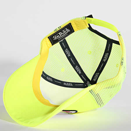 Von Dutch Berretto Trucker Fluo Giallo – Unisex, Regolabile, Con Rete Nera, Taglia Unica
