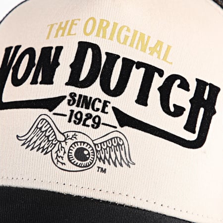 Von Dutch - Casquette Trucker The Original Noir Beige