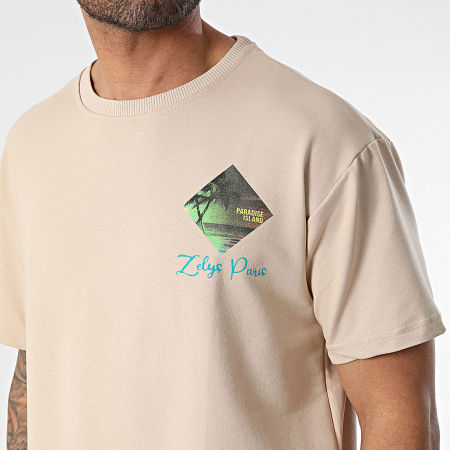 Zelys Paris - Camiseta cuello redondo beige