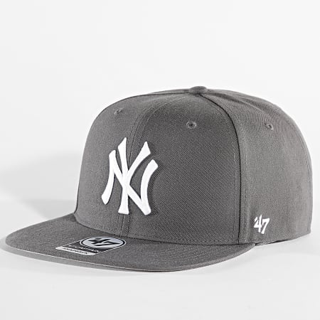 '47 Brand - Casquette Snapback Captain New York Yankees Gris Anthracite