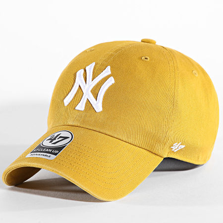 '47 Brand - Casquette Clean Up New York Yankees Jaune Moutarde