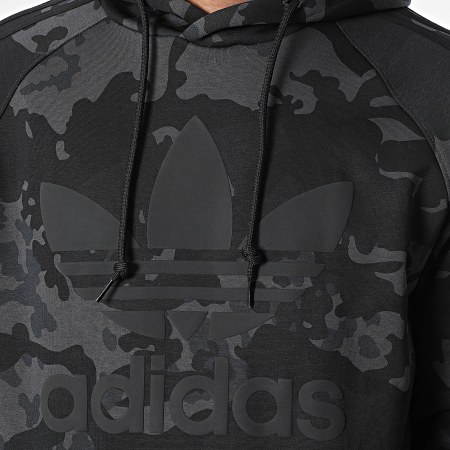 Adidas Originals - Sweat Capuche Camo IS2898 Gris Anthracite Noir