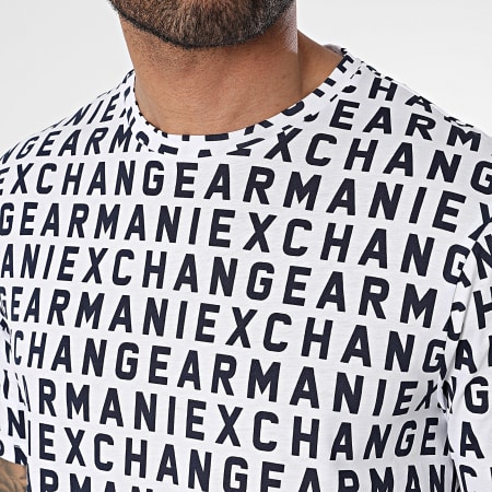 Armani Exchange - Camiseta 3DZTJW-ZJH4Z Blanco Azul Marino
